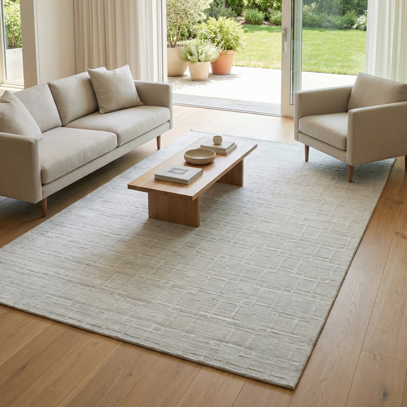 Castelli Geometric Area Rug in Ivory, Rectangle 8' x 10'