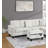 3Pc Sectional Set RAF Chaise LAF Sofa Storage Ottoman Beige Color Corduroy Couch Pillows Modern Living Room-1037826532