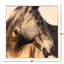 Cheval brun, art encadré sans verre