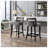 Karlia Upholstered Counter Stool with Solid Wood Frame-661027937-661027936