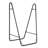 Patio Hammock Chair with U-Shape Stand & Side Pocket - Black/Cream