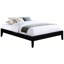 Structure de lit grand format foncé, conception universelle en bois franc asiatique, finition noire, sans sommier, lit point focal pour la chambre à coucher, base et bois massif, adaptabilité, finition à profil bas pour plus de confort-1134939641