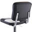 Tabouret de bar réglable en cuir Fux de 2 pièces Latitude Run® noir et blanc avec base chromée