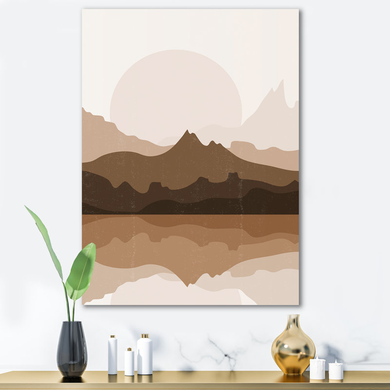 «Minimalist Terracotta Landscape», impression sur toile, H 40 po x l 30 po x P 1 po, Toile tendue