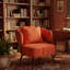 Chaises d'appoint à ressorts ensachés, chaise de lecture moderne en acier chenille pour la maison