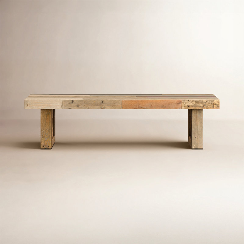 Banc en bois Lafond, Naturel, H 18 po x l 71 po x P 15 po