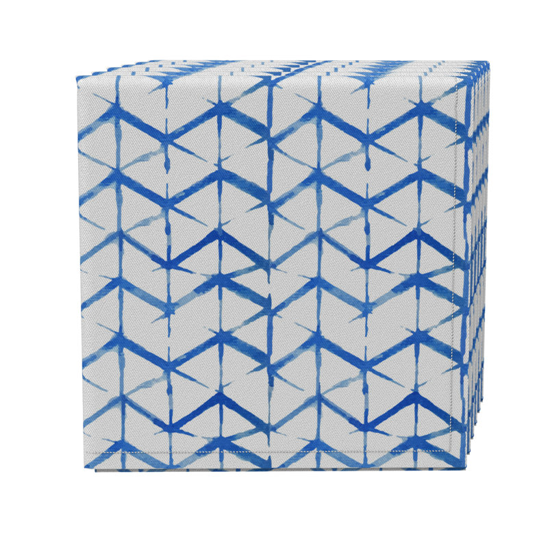 Cotton Twill Geometric Square Napkin