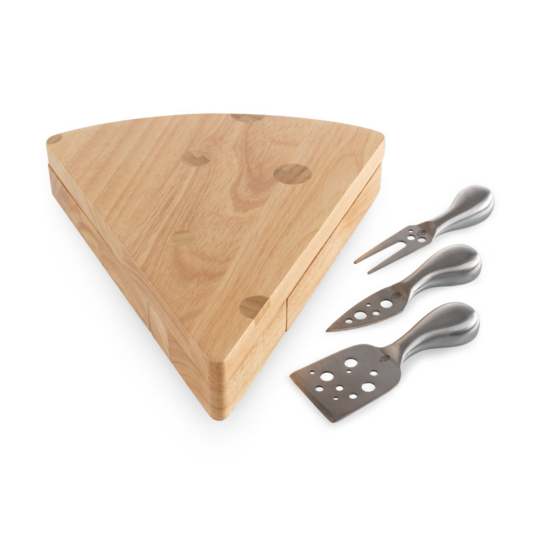 Swiss Cheese Cutting Serving Board & Tools Set