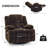 41.3" Wide Swivel Rocker Recliner Chair With Massage & Dual Cup Holder & Side Pocket-1023310344