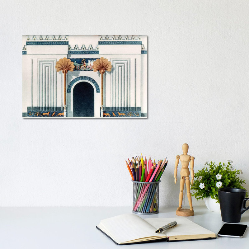 Assyrian Temple - Wrapped Canvas Print, 20.32 cm H x 30.48 cm W
