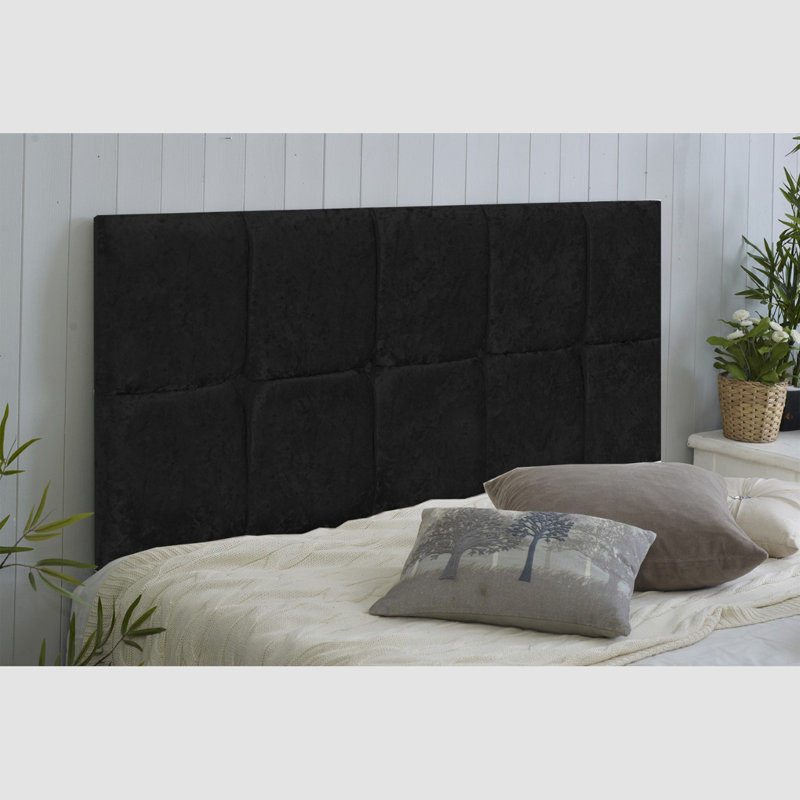 Shearer Upholstered Headboard, Black, Kingsize (5')