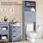 Keedyn 77" H Freestanding Over-the-Toilet Storage Rack and Cabinet-152500716