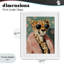 Glam Cheetah en fourrure rose, impression sous verre, conception de The Prints Vibe-130834580-130834581