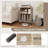 Record Player Stand w/Charging Station 5 Storage Compartments Anti-toppling Kits-1941090314