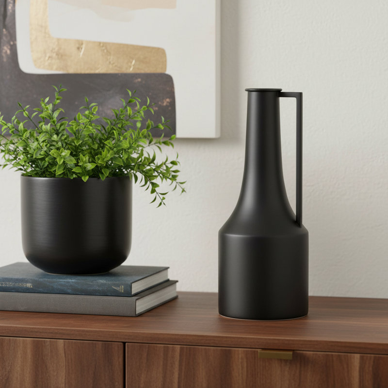 Vase en métal 14 po