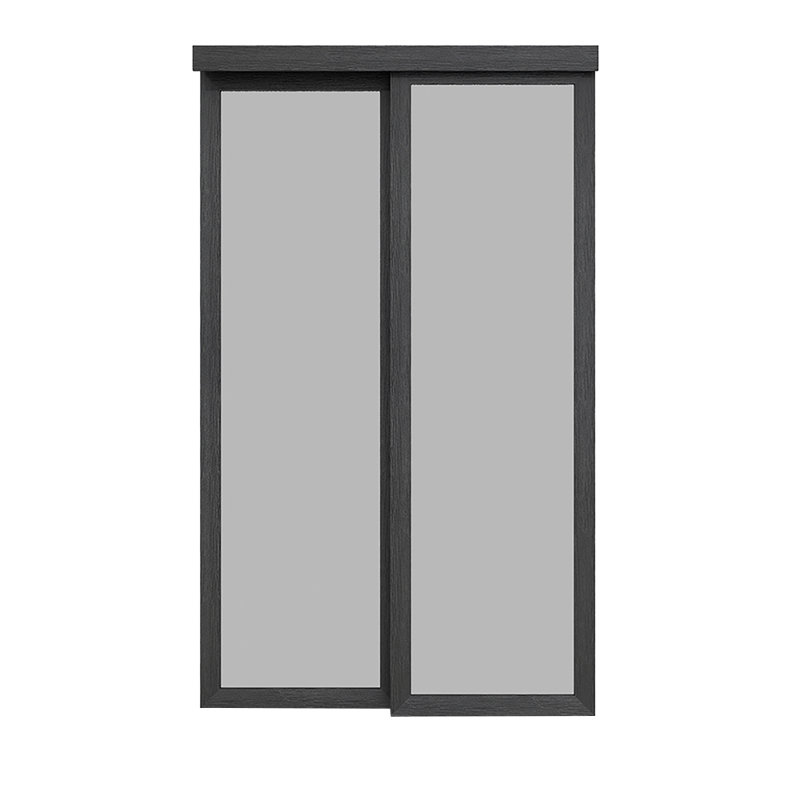 Porte coulissante 48 po x 80-1 / 2 po en bois aggloméré VersaStyle, 48 po x 80 po, Noir