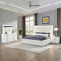 Vannida 4 Piece Bedroom Set in Milky White
