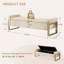 Banc de rangement rembourré avec pieds en métal-828017389