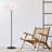 Atlas 65" Modern Black LED Floor Lamp with Unique Resin Shade