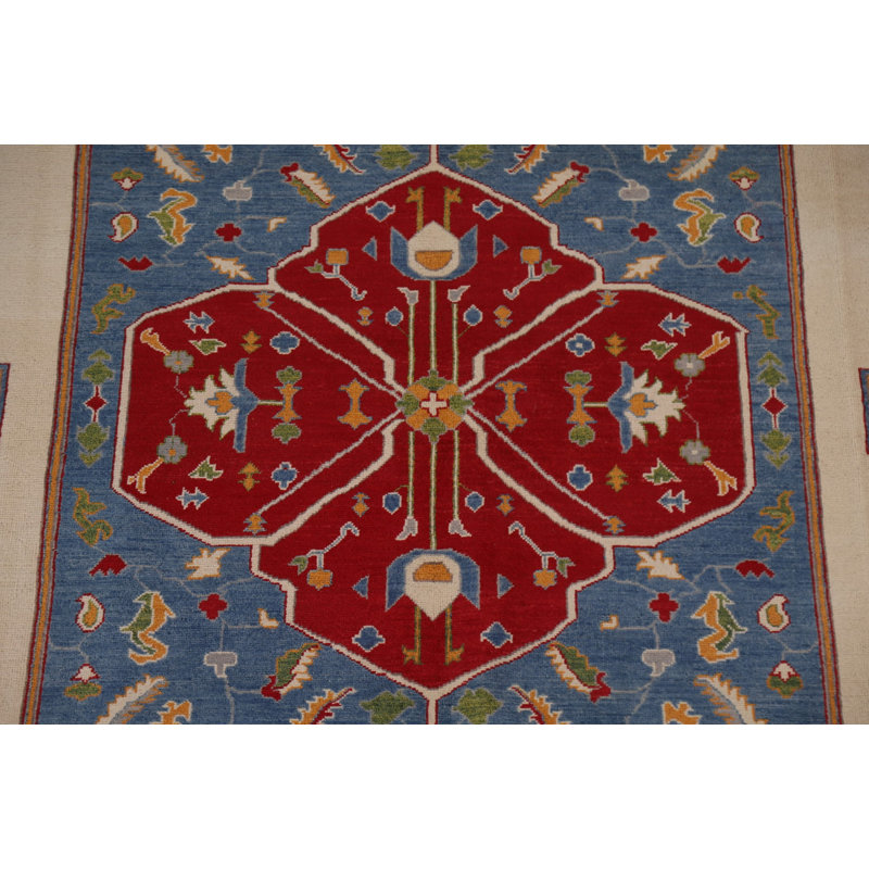 Tapis ivoire Kazak 9 x 12