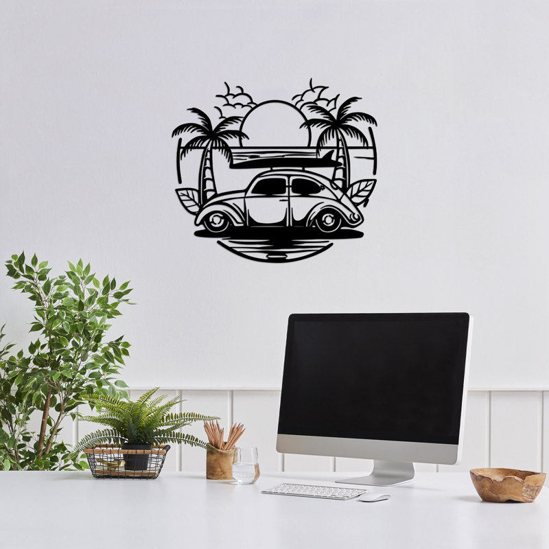 Decorative Metal Wall Accessory, Black, 24.8 x 27.6 inches | 100% Metal, Thickness: 0.06 inches | Durable & Stylish Design, Perfect for Home Decor, Living Room, or Office Wall Art, Easy to Hang