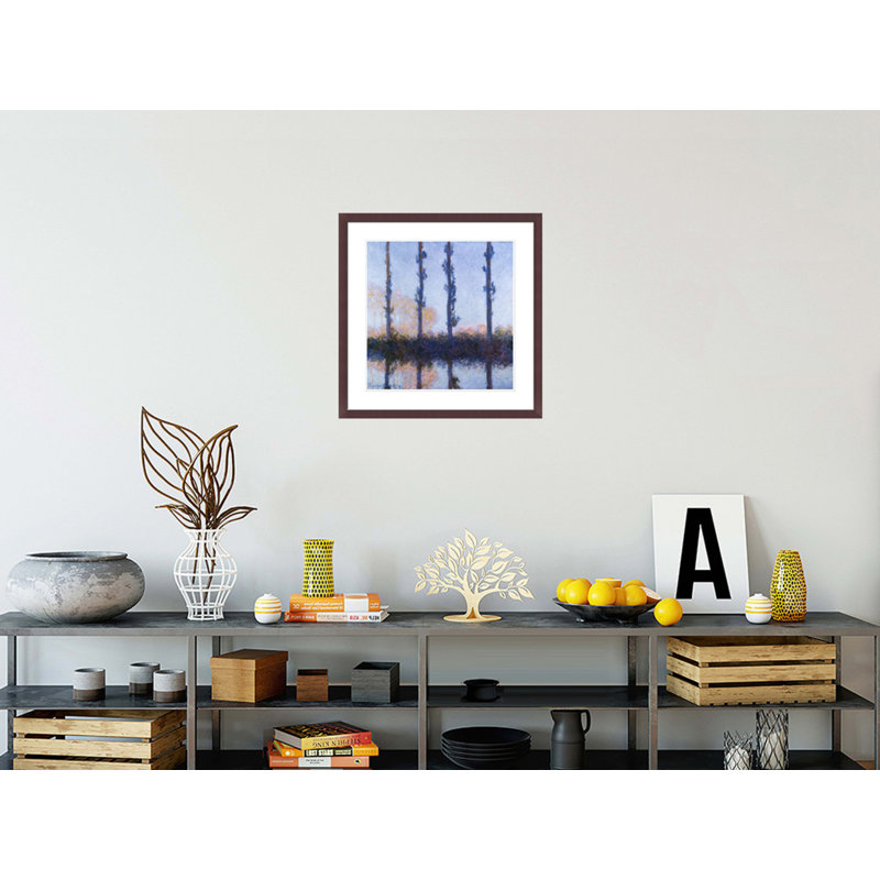 «The Four Trees» par Claude Monet, impression giclée sur cadre, H 23,69 po x l 23,5 po