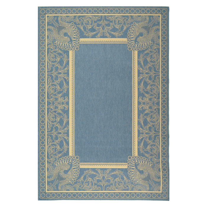 Arneshia Floral Handmade Flatweave Blue/Natural Indoor / Outdoor Area Indoor/Outdoor Area Rug