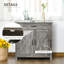 Buffet Farmhouse, armoire de rangement de porte de grange, armoire d'appoint 32 pouces, gris délavé | Idée de cadeau-601125522