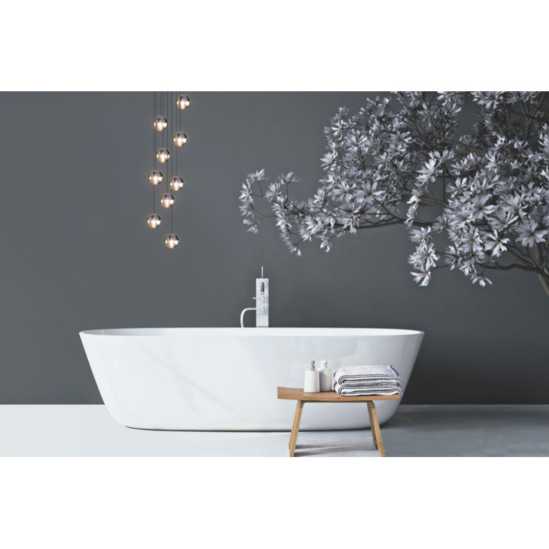 9 - Light LED Cluster Pendant, White