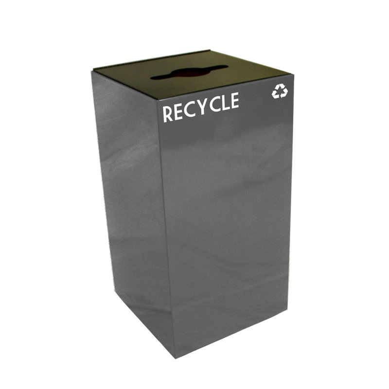 Poubelle de recyclage Geocube 24 gallons, Ardoise, 32 gallons, Dessus combiné