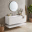 Meuble-lavabo moderne flottant avec tiroirs de rangement spacieux et comptoir intégré