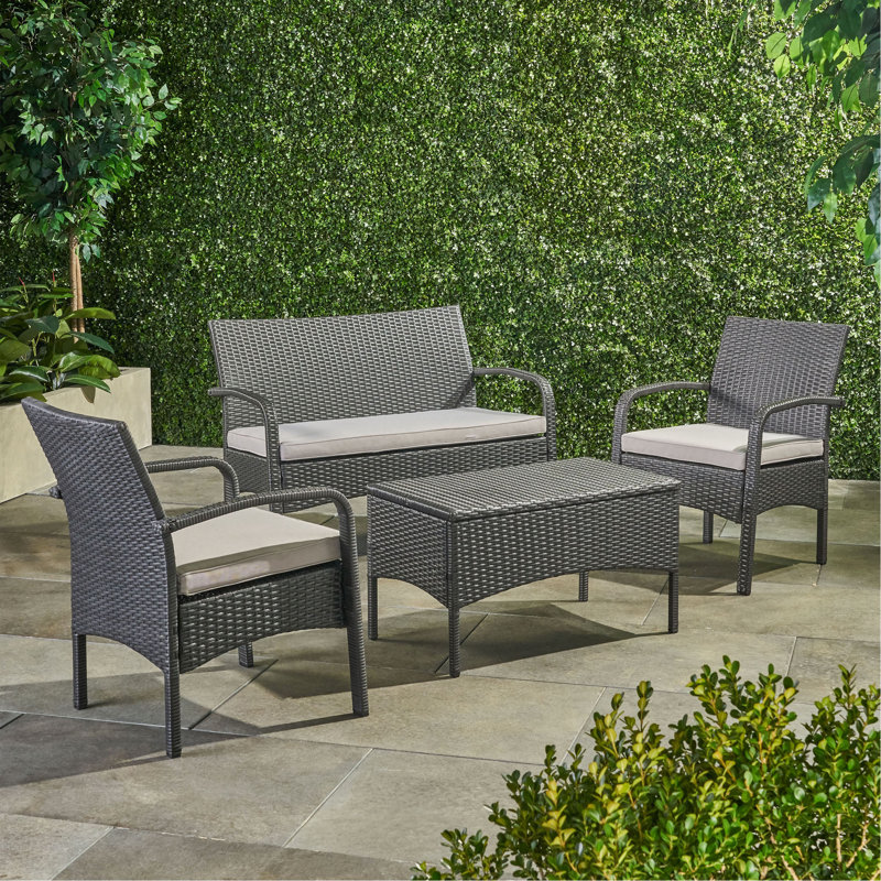 KD WICKER 4 PC CHAT ENSEMBLE
