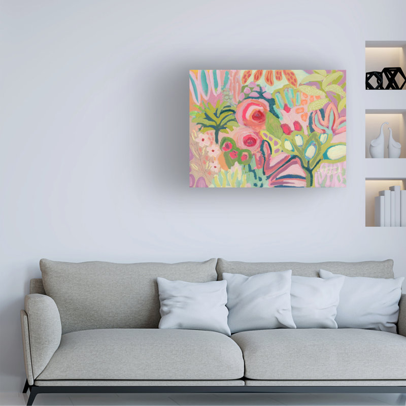 Art mural sur toile tendue - "Rose are Pink" de Suzanne Allard pour décoration de salon, de chambre à coucher ou de bureau - 35 x 47