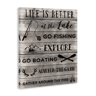 Lake Activities & Phrases Canvas, design by CAD Designs