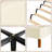 Queen Bed Frame, Boucle Upholstered Platform Bed with Wingback Headboard, Strong Wooden Slats Support, Noise-Free Mattress Foundation, Easy Assembly, No Box Spring Needed, Beige-128203732-128203735