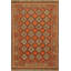 Tapis oriental orange / crème en laine noué à la main 3 pi 1 po x 5 pi 0 po Paran