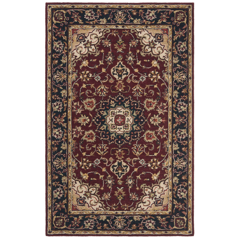 Mcauliffe Hand Tufted Wool Oriental Rug, Rectangle 7'6" x 9'6"