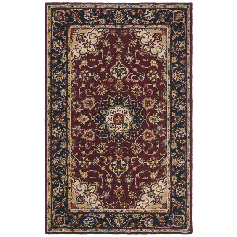 Mcauliffe Hand Tufted Wool Oriental Rug, Rectangle 3' x 5'