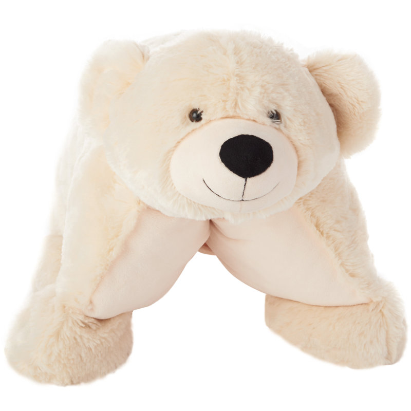 Foldable Plush Polar Bear Pillow