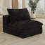 Siège de canapé moderne luxueux en tissu noir avec repose-pieds modulaire pour le confort du salon