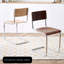 Chaise d'appoint moderne en noyer massif (ensemble de 2)-533915511