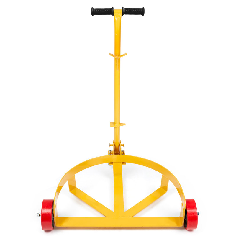 Chariot à tambour 55 gallons, capacité de charge de 1200 lb, structure en acier robuste avec poignée réglable à 3 roues