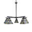 KINSEY Mission Tiffany-Style Blackish Bronze 5 Light Large Chandelier 30" Wide