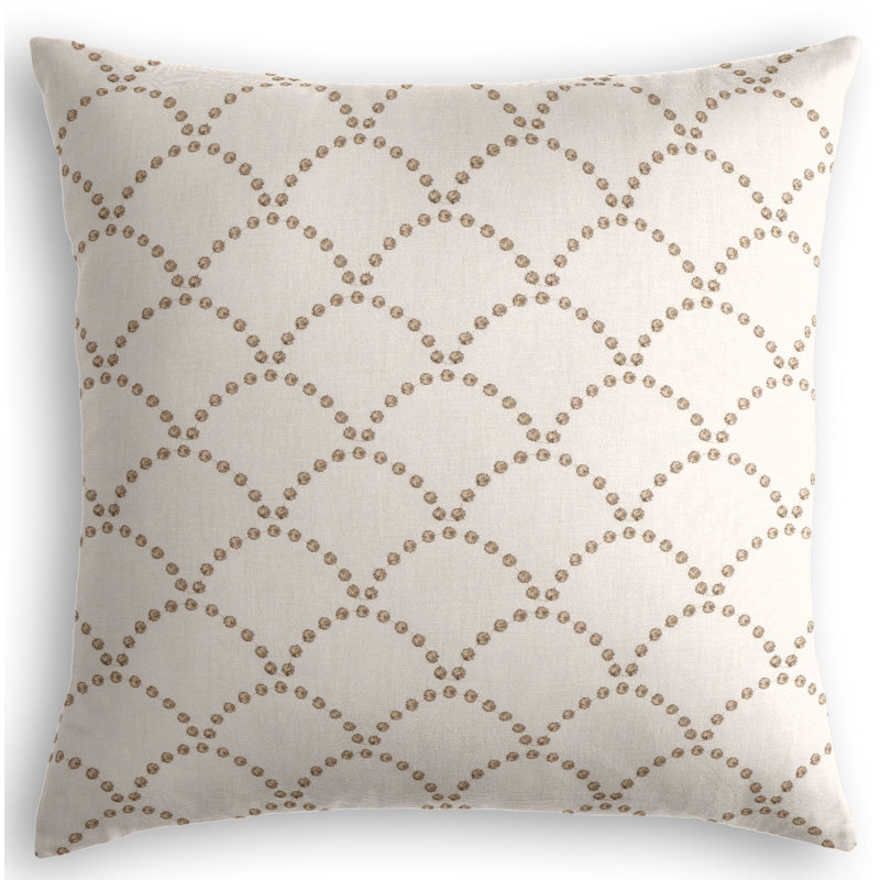 Deco Linen Square Pillow Cover & Insert, 22" x 22", Taupe/Light Tan