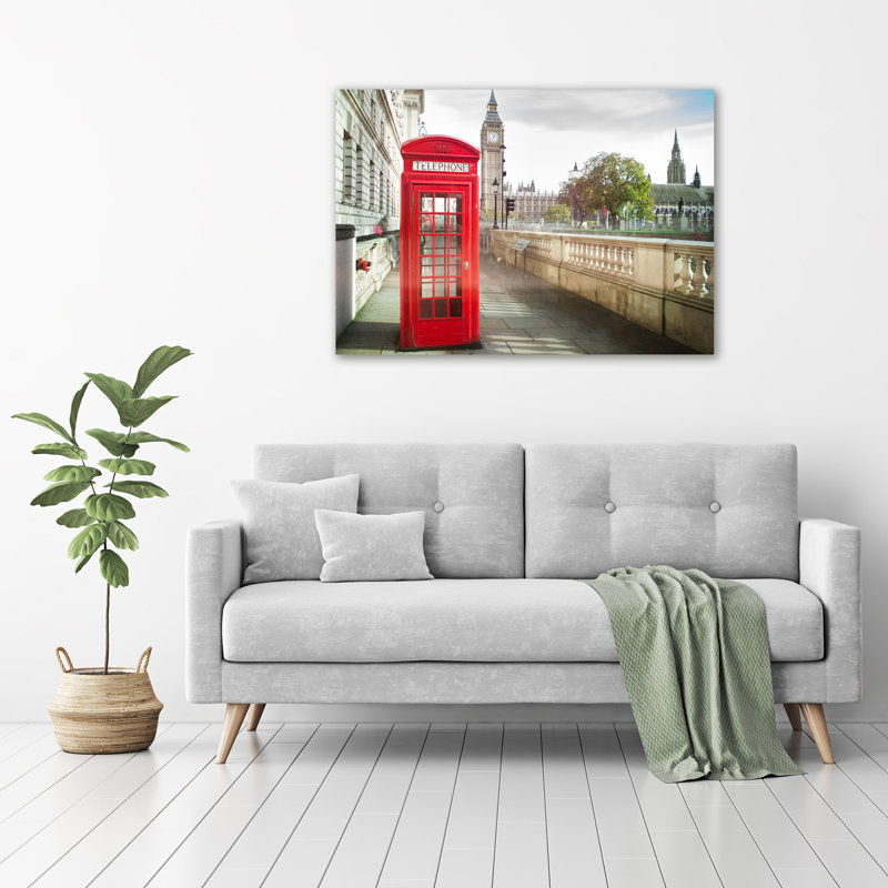 Telephone Booth - No Frame Print on Canvas