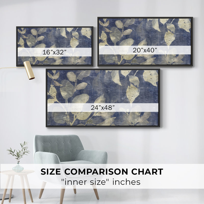 Sun Stained Foliage I- Framed Gallery Wrapped Canvas -Ready to Hang, Black, 21" H x 41" W