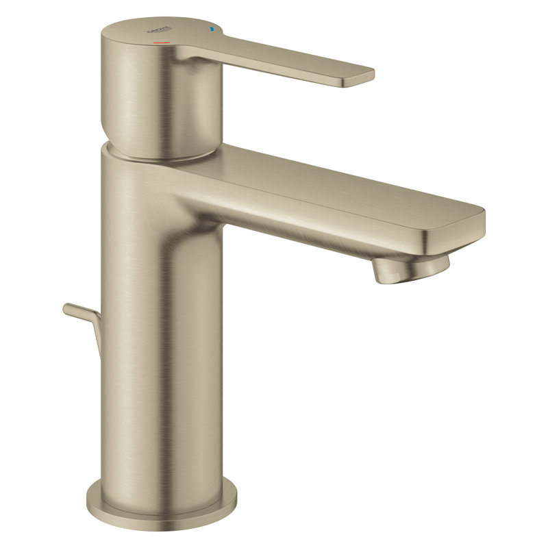 Robinet de salle de bain monotrou avec ensemble de drain Lineare ™, Nickel brossé