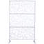 Écrans d'intimité pour l'extérieur 76 po x 48 po, blanc - pour patio, balcon confort Écrans en métal 48 po x 76 po, pour terrasse, décor de jardin-121639215