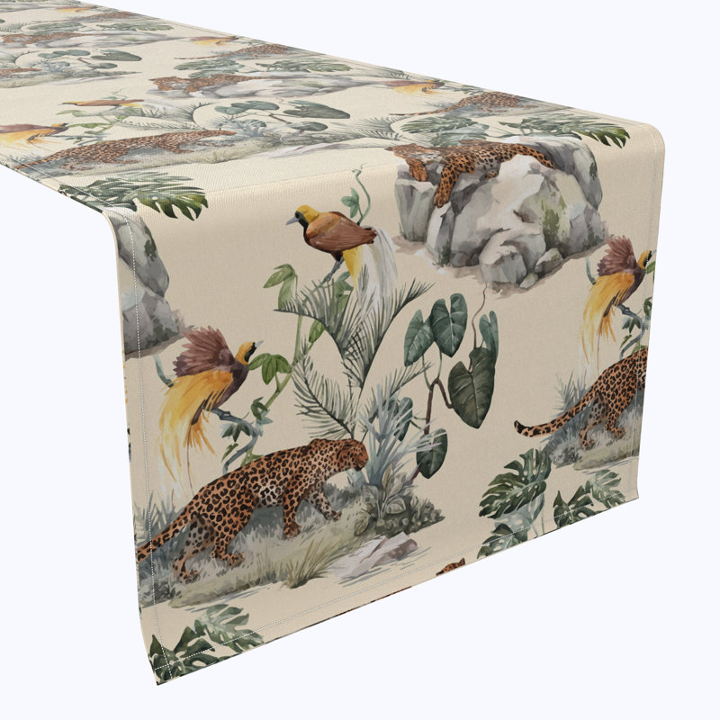 Table Runner, 100% Cotton, Floral 210, 108" x 16"