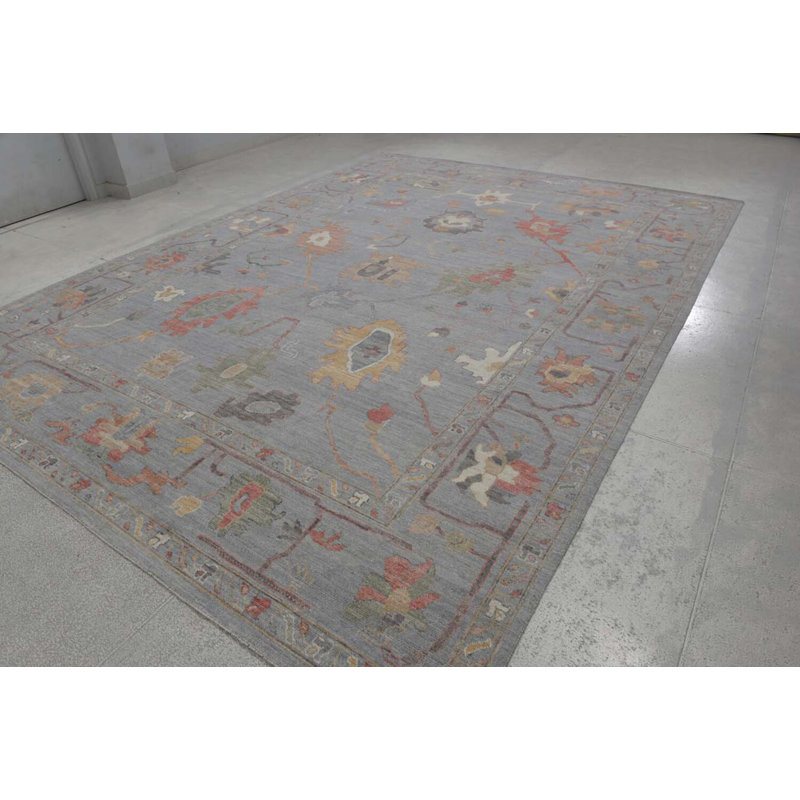 Oushak Collection, Transitional One-of-a-Kind Rectangle 10' X 13'9" Hand Knotted Area Rug